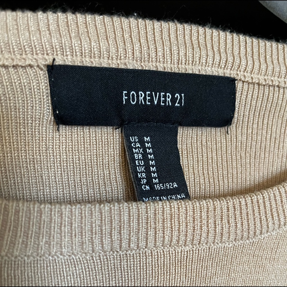 Tan Cropped Sweater - Picture 2 of 4